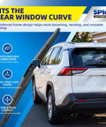 Top Tier Rear Wiper Blade 14 Inch Straight Bolt On For Honda Crv And Acura Mdx utilizing heavy duty PTFE coated rubber on car rear window.