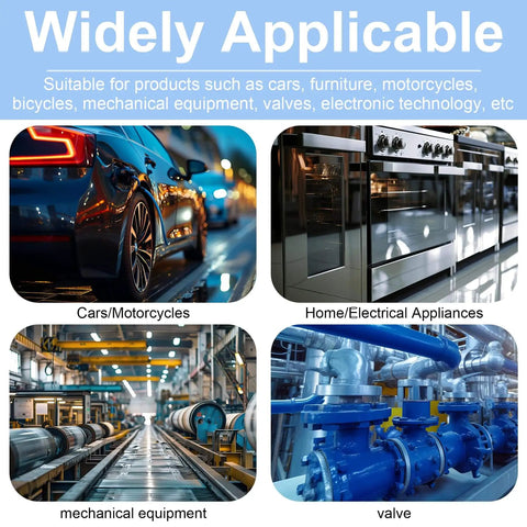 Collage showing applications for Woodruff Key Assortment Kit: cars, motorcycles, home appliances, mechanical equipment, valves.