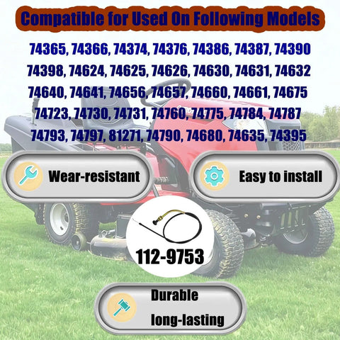 Choke Cable Replacement 36 Inch Length 42 Inch Total For TimeCutter Mower Models 112 9753 The Go To Replacement Fits QSS708GEM QT22KA QT24KA QTE651KA QTE691KA QTE708GEM QTS691KA. OE-style cable for TimeCutter mower