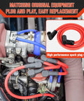10.5mm High Performance Spark Plug Wire Set For HEI Chevy Big Block SBC BBC Electronic Ignition Nine Piece Wire Kit installed