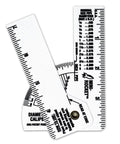 Dead On Mini Pipe Diameter Caliper Set showing fractional measurements and a seven inch ruler for accurate sizing.