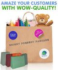 Red Kraft Paper Bags With Handles 16x6x12 Inches Pack Of 250 150 GSM Foldable Gift Bags For Weddings Valentines Day Party Favors Bulk Shopping Bags Ideal For Gift Wrapping And Event Favors shown with teddy bear and pencils.