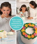 Children using Playful Chef Kids Cake Decorating Kit With Pans Reusable Pastry Bags Stencils And Recipes For Real Baking Fun.