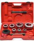 Pipe Threader Kit With Seven Dies Three Eighths To Two Inches, Durable Cast Iron Head, Includes Carrying Case, Heavy Duty Hand Tool
