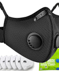 Six Activated Carbon Filters Reusable Dust Mask With Upgraded M Plus Respirator For Woodworking And Construction Work Heavy Duty Shield Built For Paint Dust And Yard Debris In Sleek Silver And Black