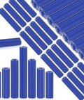 Go To Hardware Package With Two Hundred Expanding Plastic Screw Anchors For Concrete And Drywall Installations Lock Tight Heavy Duty Grip Fits Standard Wall Screws Easy Setup In Blue, featuring blue polyethylene anchors.