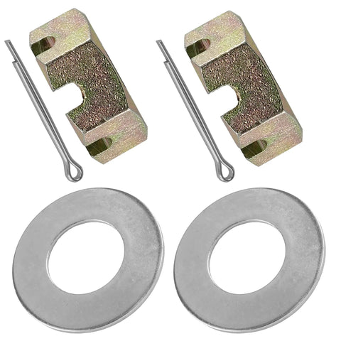 Premium Rock Solid Double Front Axle Castle Nut Kit With Reinforced Washer And Cotter Pin Bolt Right Up For Polaris Ranger 570 2014 To 2018 And Sportsman Models