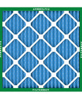 Front view of 20x20x1 MERV 13 pleated air filter for smoke and allergen defense, universal fit for furnace, AC, heat pump systems.