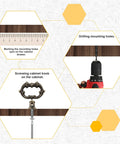 Installation process of Antique Bronze Drop Ring Cabinet Pulls Set Of Six Heavy Duty Zinc Alloy Drawer Pulls For Kitchen Cabinets