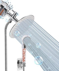 High Pressure 8 Inch Rain Shower Head With Filter For Hard Water Removes Chlorine Fluoride And Harmful Substances Includes Replaceable Cartridge Chrome Finish Skin Softening Hair Shine