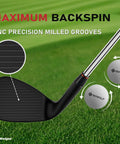 60 Degree Right Hand Golf Wedge Forged Full Face With CNC Milled Spin Sand Lob Wedge for Men showcasing club face grooves