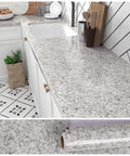 Peel And Stick Granite Countertop Contact Paper 15.7 Inch Wide By 354 Inch Long Self Adhesive Vinyl Waterproof Easy To Install Gray Marble on kitchen countertop