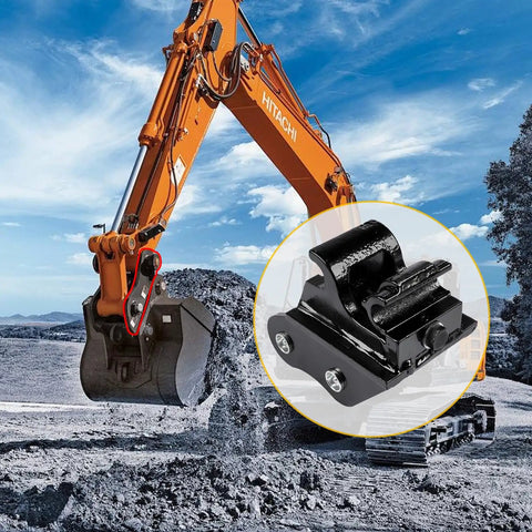 Quick Hitch Excavator Attachment For 0.8-3 Ton Machines, 90mm Span And 25mm Pin Hole on construction site