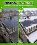 Heavy Duty EPDM Rubber Roofing Membrane Roll 50 Mil Thick 39 By 15 Feet Black Vulcanized Weatherproof Sheet in rain and snow.