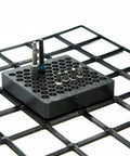 Modular 1/4-Inch Hex Bit Organizer System with 77 Slots for Fast Access Driver Bit Holder, black finish, shown in grid layout