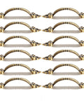 12 Pieces Antique Brass Drawer Pulls For Jewelry Boxes And Small Chests, Vintage Decorative Cabinet Handles Knobs With Mounting Screws