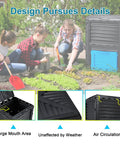 80 Gallon Garden Compost Bin Made From Durable PP Material Easy Assembly With Vented Design for yard waste in a garden setting.