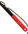Chain Whip For Bike Cassette Removal Tool Sprocket Remover Lockring Removal With Comfortable Grip, red handle, steel chain