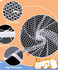 Close-up of Balcony Pet Net For Cats And Dogs, 16.5 Ft By 2.5 Ft Anti Fall Mesh Fence Netting with 0.5mm holes, easy tie features.