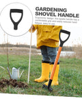 Replacement Garden Shovel Handle With Plastic Grip Universal Spade Handle For Hand Shovels in use during planting