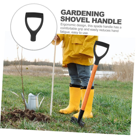 Replacement Garden Shovel Handle With Plastic Grip Universal Spade Handle For Hand Shovels in use during planting