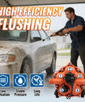 Man using Five Chamber 110V AC Fresh Water Diaphragm Pump With On Demand Pressure Switch to wash car