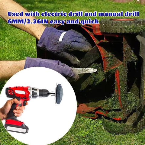 Lawn Mower Blade Sharpening Kit For Drill Use Upgraded Blade Assist Sharpener With Balancer Fits Any Power Drill.