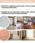 10 Pack Replacement Steam Mop Pads For S7000 Series compatible with Shark mop showing home cleaning usage and pad types