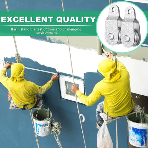 20 Pack Single Pulley Block With Beefy Bearings Inside used by painters suspended on ropes in construction work