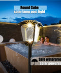 Outdoor Lamp Post Light 68 Inch Tall Waterproof Solar Powered 100 Lumen Pathway Garden Lawn Patio Porch Backyard Driveway
