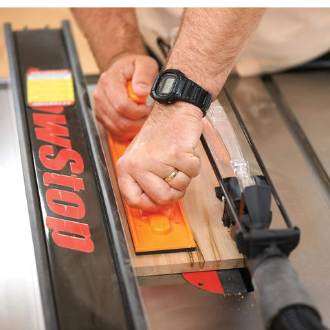 Must Have Power Tool Safety Set For Woodworking With Foam Grip Push Blocks 16 Inch Dual Handle Push Block on Table Saw
