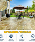 Heavy Duty Wet Look Natural Stone Sealer 32 Ounce enhances outdoor stone patio with a high gloss shine and durability.