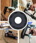 Rubber Bumper For RN46 SF150C Coil Fed Roofing Nailer with tools and repairs in background