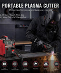 Plasma Cutter STC550P 55 Amp Pilot Arc Dual Voltage 110 And 220V With LED Display Air Sensor in use by operator