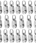 Heavy Duty Single Pulley Block Kit For Lifting And Hanging, 304 Stainless Steel Wire Rope Pulley Wheel, M15 Roller Pulley, Rust Resistant Roller, 20 Pack, front view