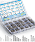 Premium Stainless Steel Compression Springs Assortment Kit Featuring 380 Versatile Pieces For DIY Repairs, Home Projects, And Heavy Duty Mechanical Fixes With Rust Proof Build open organizer box with sorted springs