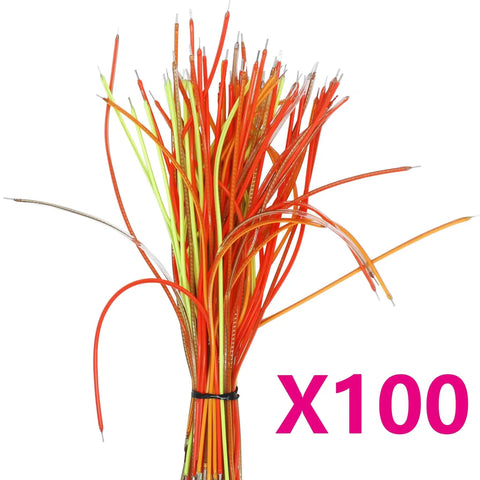100 Pack LED Filament Diode Edison Bulb Accessories Flexible Filament Strands For DIY Lighting Projects DC3V 2200K 300mm