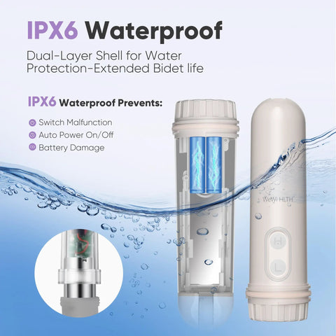 Cordless Handheld Travel Bidet Sprayer With Two Pressure Modes Waterproof Foldable Pocket Size Portable Cleanse For Bathroom Home Or Camping No More Rough Toilet Paper Alloy Filter For Blockage Prevention Automatic Decompression Film Upgrade featuring IPX6 waterproof design