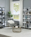 Five Shelf Vintage Industrial Bookcase with Black Metal Frame and MDF Shelves in stylish living room setting