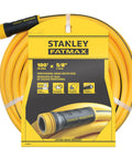 Heavy Duty Pro Grade Garden Hose With PolyFusion Technology 100 Foot Length Five Eighth Inch Yellow Kink Resistant Packaging