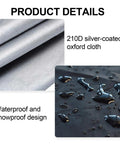 210D silver-coated waterproof oxford cloth details for coffee canopy swing cover