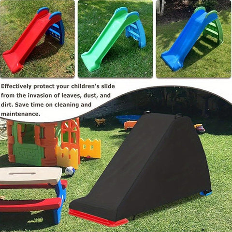Outdoor Slide Cover Protective Sleeve Windproof Shield with Weather Resistant Fabric Two Point Fix on playground slide