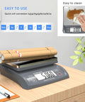All In One Digital Scale For Postal And Kitchen 66lb 30kg with battery, stainless steel platform showing postal tubes