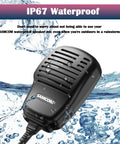 Waterproof IP67 Shoulder Microphone With 2 Pin Connector For Two Way Radios 2025 Upgrade submerged in water showing durability