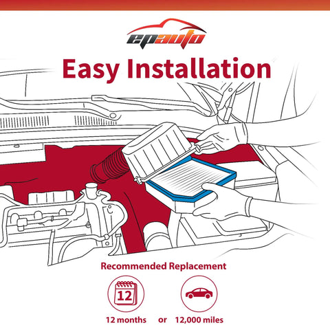 Diagram of installing Engine Air Filter Replacement For Hyundai Elantra 1.8L And 2.0L Elantra GT Elantra Coupe Tucson Gas Creta Grand Kia Forte