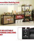 Badass Heavy Duty Garage Storage Shelving Unit With Rock Solid Reinforced Metal Frame And Thick MDF Shelves Holding 2000 Lbs Total Capacity To Buckle Down On Tool Organization And Bulk Storage For Any Shed 40 X 20 X 60 Inches shown in a kitchen setting with stacked fruits and bins.