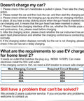 FAQs on Heavy Duty J1772 Portable Ev Charger Level 1 And 2 Plug Straight In Setup 16 Amp 120v 240v Ready usage and requirements.