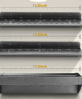 Three-piece Metal Wall Mounted Tool Organizer Set for Workshop, 13.8 inches, durable steel racks and holders for tools.