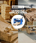 13 Inch Benchtop Thickness Planer With 15 Amp Motor Four HSS Blades 2000W All Copper Motor Overload Protection For Woodworking