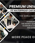 Collage showing Go-To Universal Fit Waterproof Car Seat Cover With Neoprene being installed in car interiors